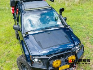 Nissan Xterra Flexible Solar Panel Kit - Complete Kit w/ Waterproof Controller + Hood Decal - 1st & 2nd Gen - 100W